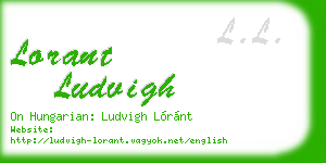 lorant ludvigh business card